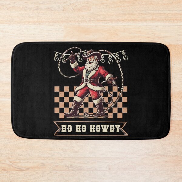 Item preview, Christmas Cowboy Santa Ho Ho Howdy designed and sold by LuminOrb.