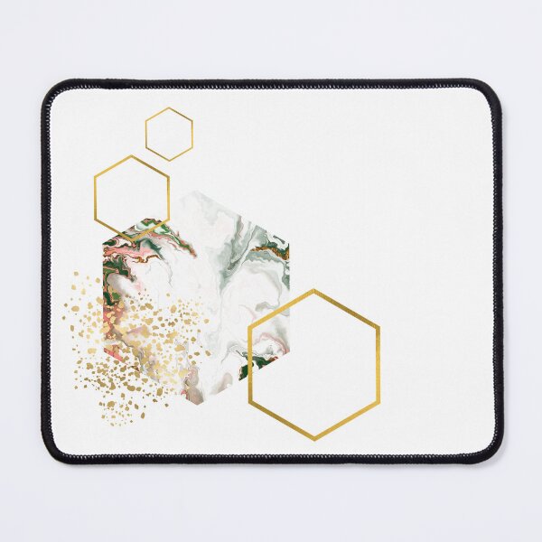 Item preview, Abstract white and gold alcoholink honeycomb design designed and sold by CreativeStrand.