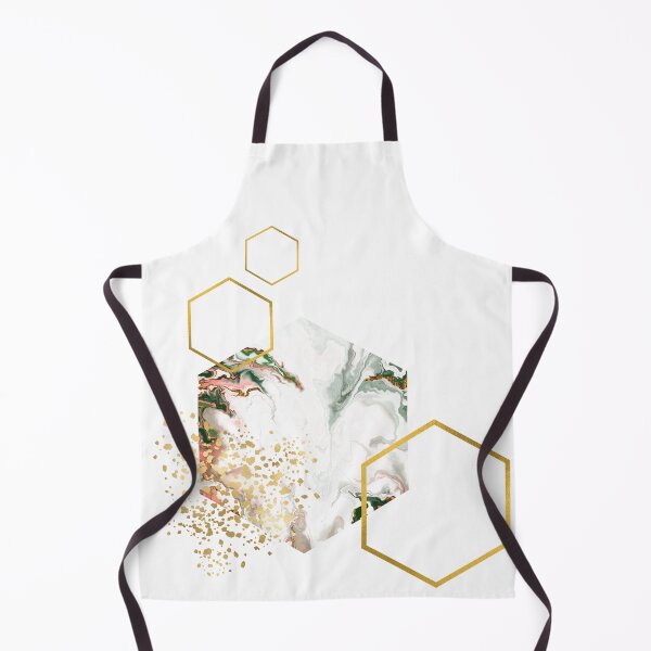 Item preview, Abstract white and gold alcoholink honeycomb design designed and sold by CreativeStrand.