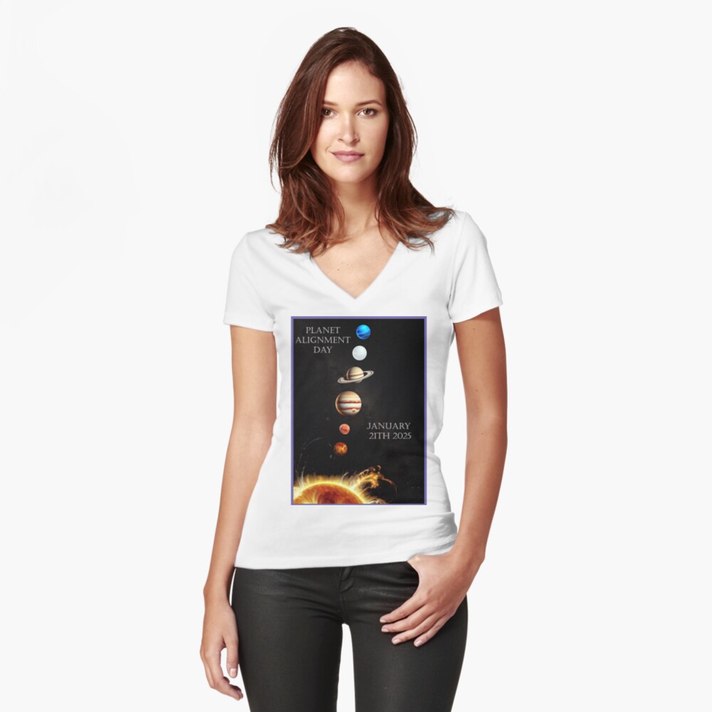 Item preview, Fitted V-Neck T-Shirt designed and sold by eirikfroynes.