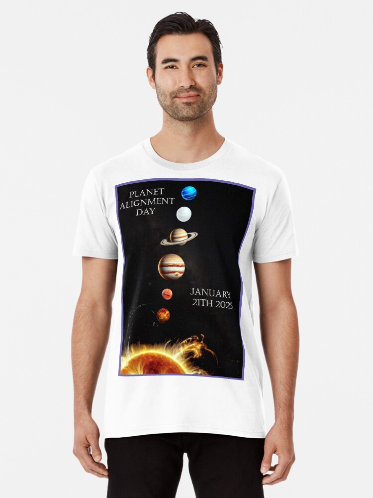 Thumbnail 1 of 6, Premium T-Shirt, Planet aligning 21th 2025 designed and sold by eirikfroynes.