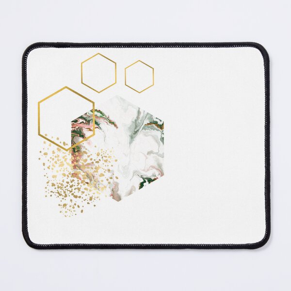 Item preview, Abstract white and gold alcoholink honeycomb design designed and sold by CreativeStrand.