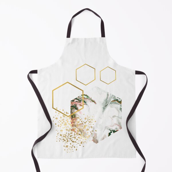 Item preview, Abstract white and gold alcoholink honeycomb design designed and sold by CreativeStrand.