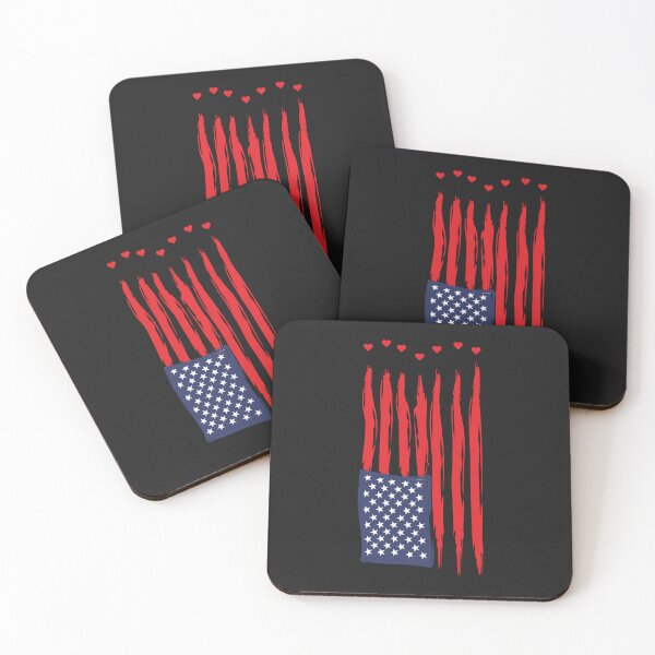 Item preview, American Flag Hearts Design | Patriotic Love Art designed and sold by cabana.space.