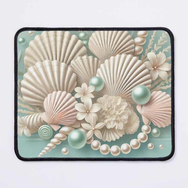 Item preview, Coastal Elegance: Seashells and Pearls designed and sold by EsraaCreations.