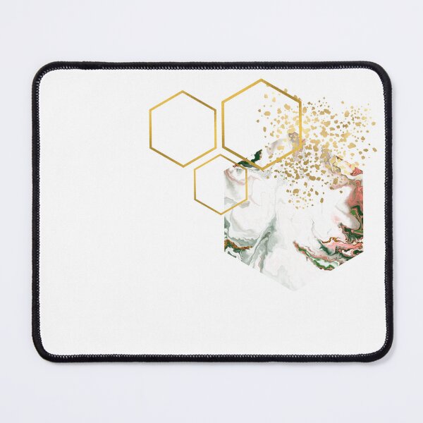 Item preview, Abstract white and gold alcoholink honeycomb design designed and sold by CreativeStrand.