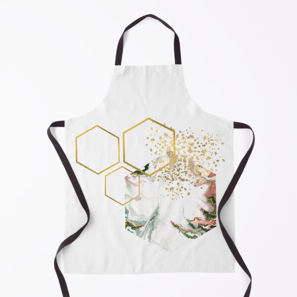 Item preview, Abstract white and gold alcoholink honeycomb design designed and sold by CreativeStrand.
