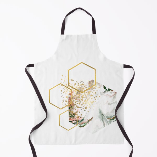 Item preview, Abstract white and gold alcoholink honeycomb design designed and sold by CreativeStrand.