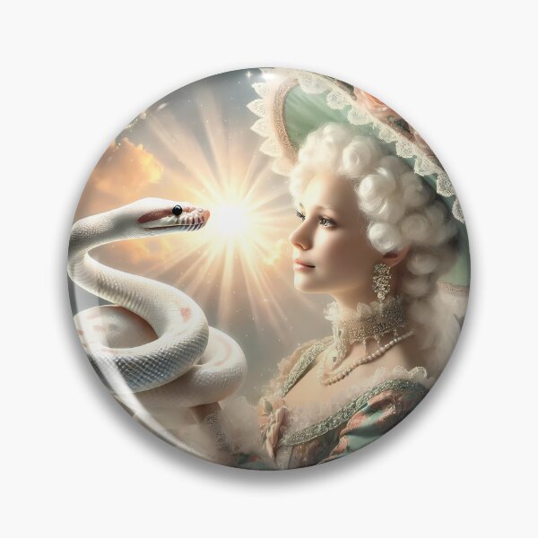Item preview, Rococo Elegance: White Snake's New Year Radiance designed and sold by DeenaDee.