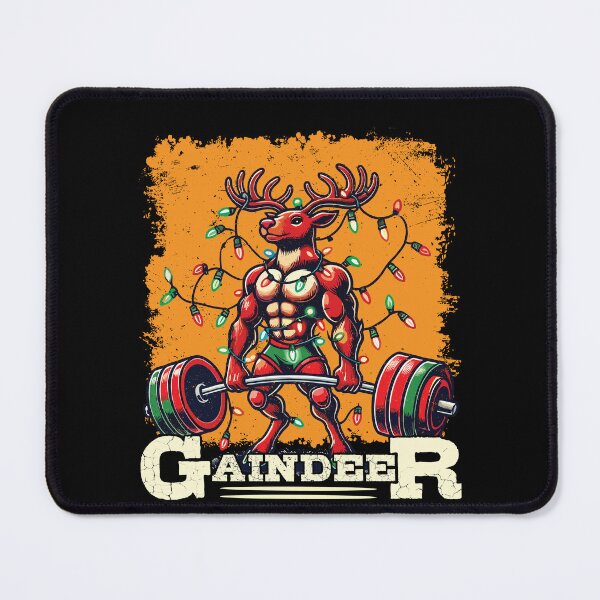 Item preview, Christmas Gaindeer Muscleman Gym Humor designed and sold by LuminOrb.