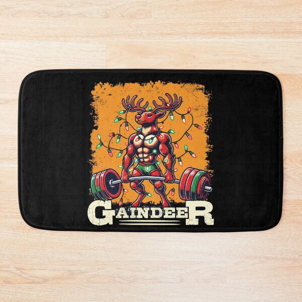 Item preview, Christmas Gaindeer Muscleman Gym Humor designed and sold by LuminOrb.
