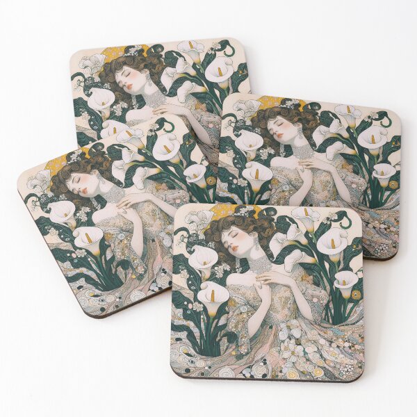 Item preview, A girl and calla lilies 7 designed and sold by aleksandr13.