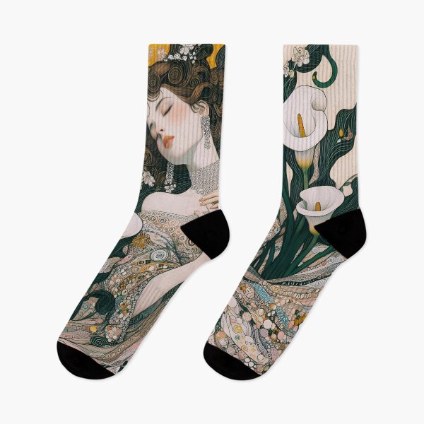 Item preview, A girl and calla lilies 7 designed and sold by aleksandr13.
