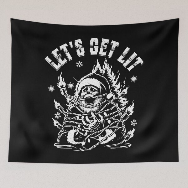 Item preview, Funny Santa Claus Let's Get Lit designed and sold by LuminOrb.