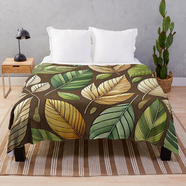Item preview, Vibrant leaves pattern designed and sold by Haji Kamora.