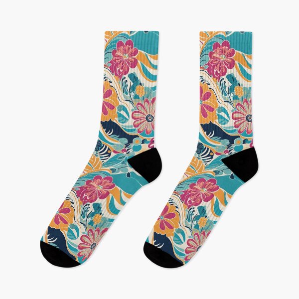 Item preview, Floral Wave Abstract Art Vibrant Modern Design designed and sold by GracePaigePlaza.