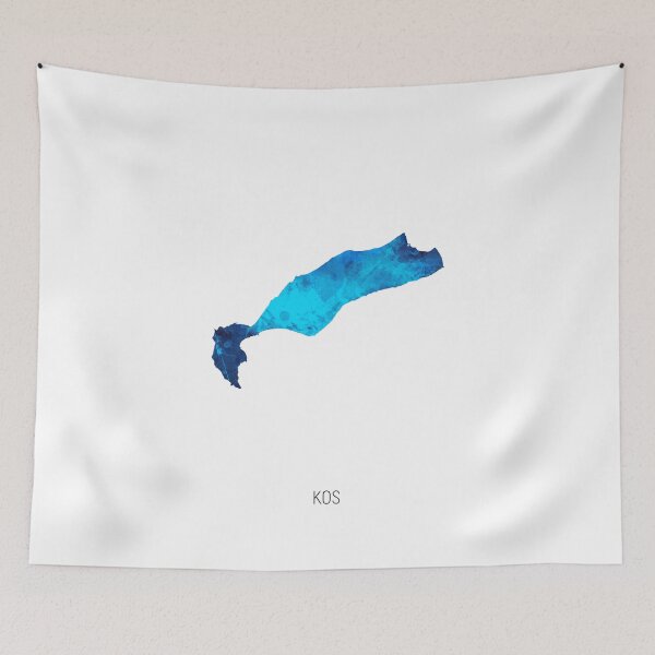 Item preview, Kos Watercolor Map designed and sold by ArtPrints.