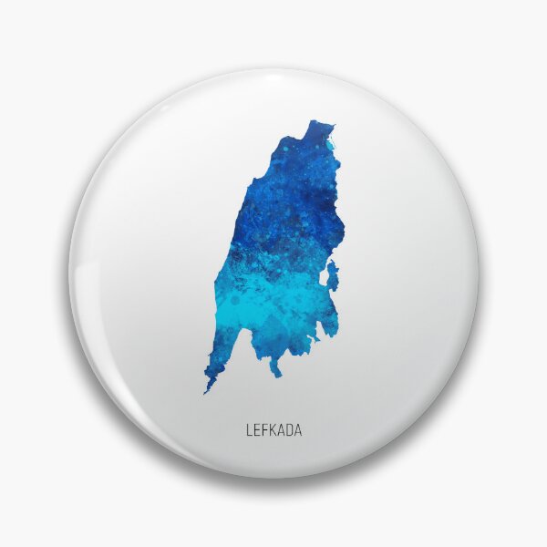 Item preview, Lefkada Watercolor Map designed and sold by ArtPrints.