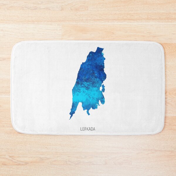 Item preview, Lefkada Watercolor Map designed and sold by ArtPrints.