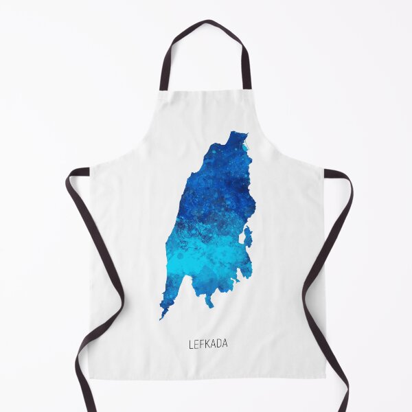Item preview, Lefkada Watercolor Map designed and sold by ArtPrints.