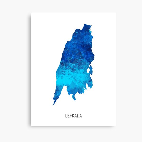 Item preview, Lefkada Watercolor Map designed and sold by MICHAEL TOMPSETT.