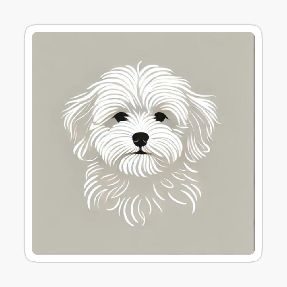 Minimalist Maltipoo Art - Modern Dog Lover Design Poster