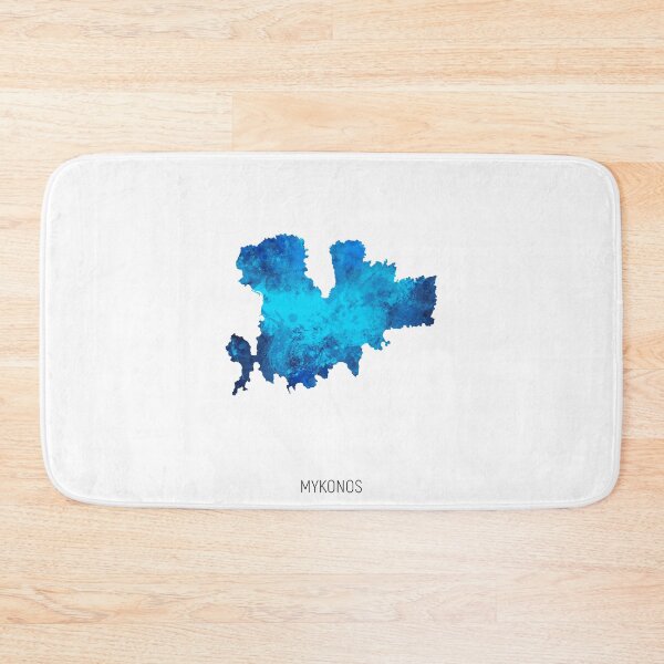 Item preview, Mykonos Watercolor Map designed and sold by ArtPrints.