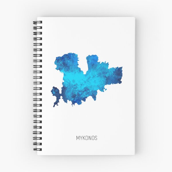 Item preview, Mykonos Watercolor Map designed and sold by ArtPrints.