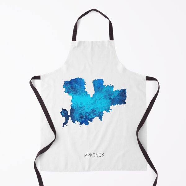 Item preview, Mykonos Watercolor Map designed and sold by ArtPrints.