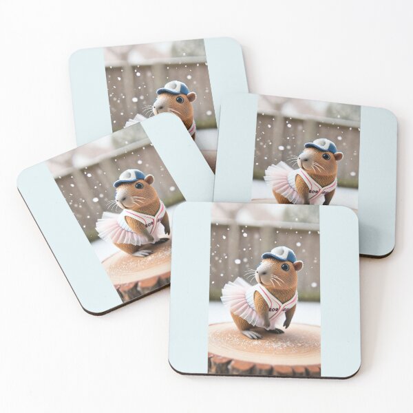 Item preview, Baseball Capybara in a Tutu  designed and sold by Lynn Anne Creations.