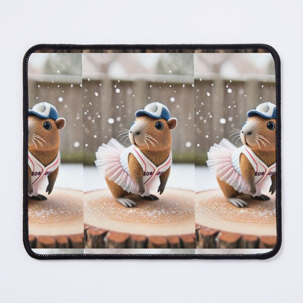 Item preview, Baseball Capybara in a Tutu  designed and sold by Lynn Anne Creations.
