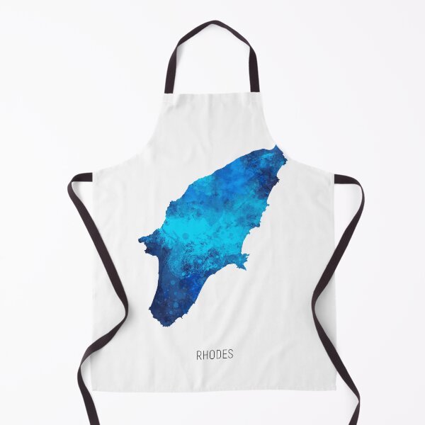 Item preview, Rhodes Watercolor Map designed and sold by ArtPrints.