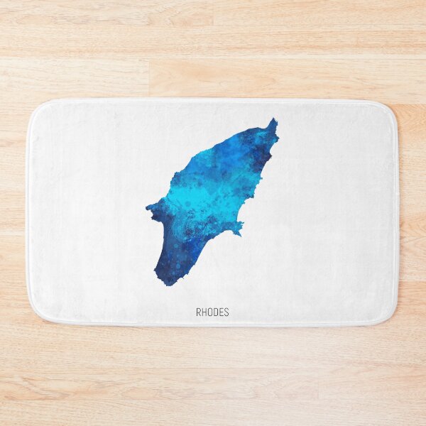 Item preview, Rhodes Watercolor Map designed and sold by ArtPrints.