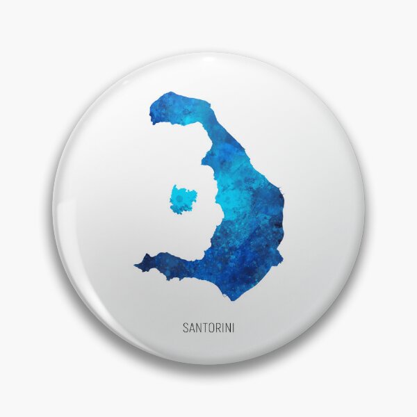 Item preview, Santorini Watercolor Map designed and sold by ArtPrints.