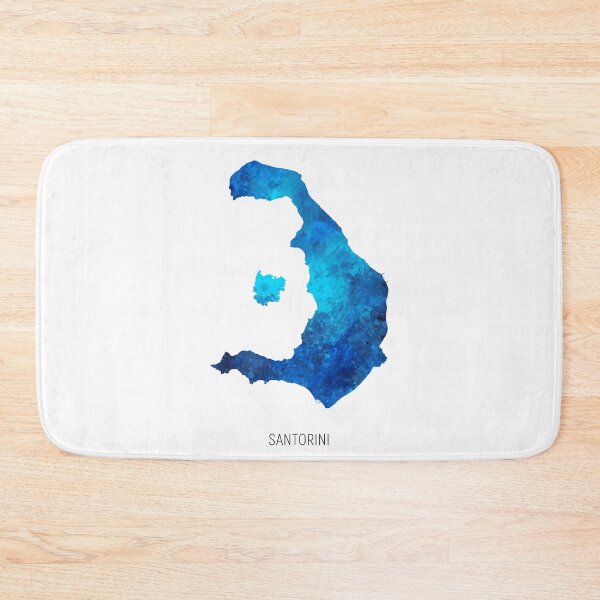 Item preview, Santorini Watercolor Map designed and sold by ArtPrints.