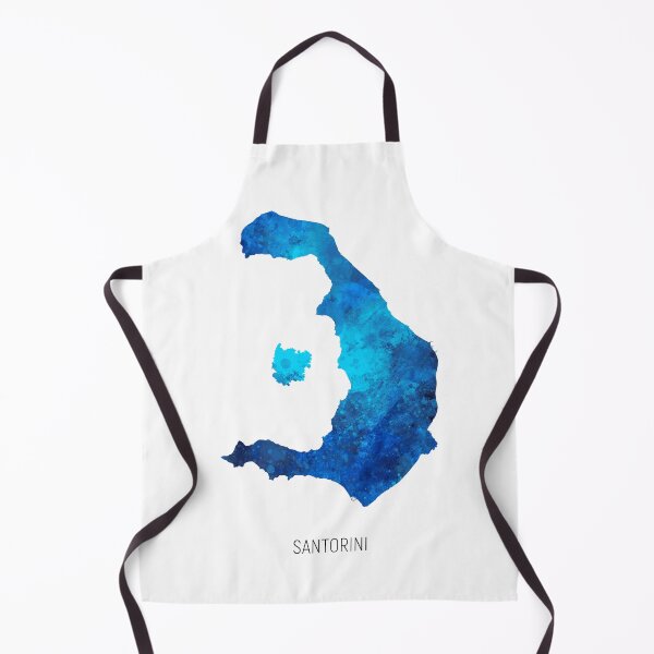 Item preview, Santorini Watercolor Map designed and sold by ArtPrints.