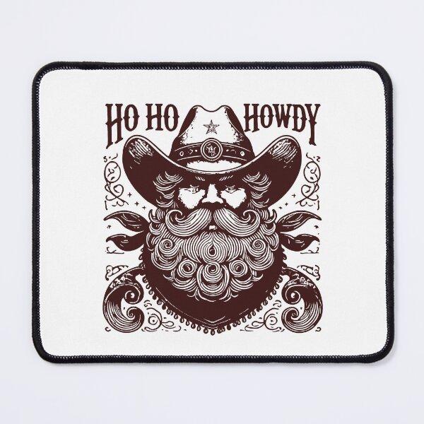 Item preview, Christmas Santa Cowboy Style Ho Ho Howdy designed and sold by LuminOrb.