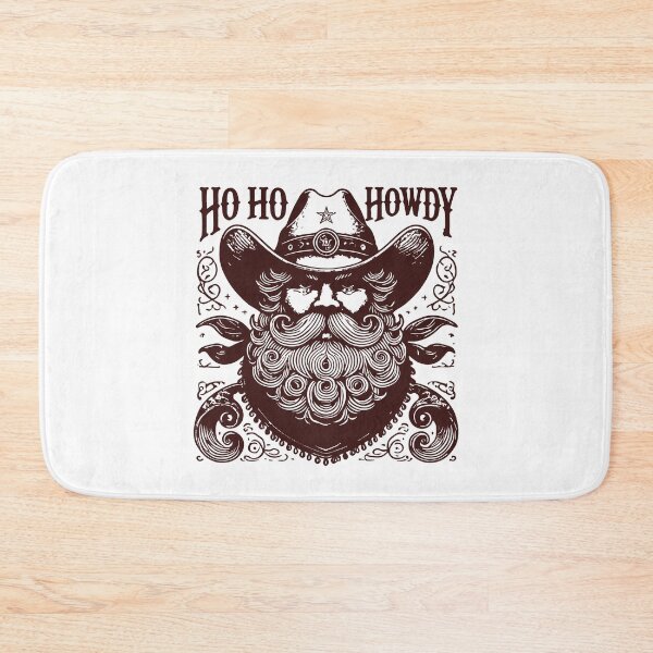 Item preview, Christmas Santa Cowboy Style Ho Ho Howdy designed and sold by LuminOrb.