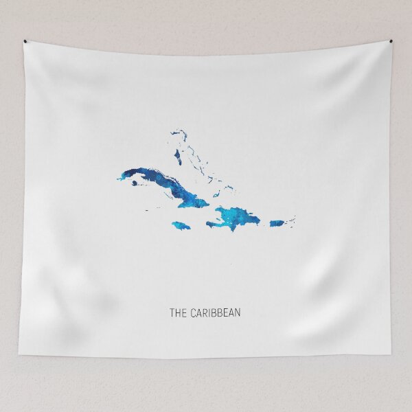Item preview, The Caribbean Watercolor Map designed and sold by ArtPrints.