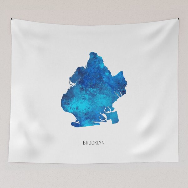 Item preview, Brooklyn New York Watercolor Map designed and sold by ArtPrints.