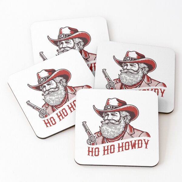 Item preview, Santa Claus Cowboy Ho Ho Howdy Vintage Style designed and sold by LuminOrb.