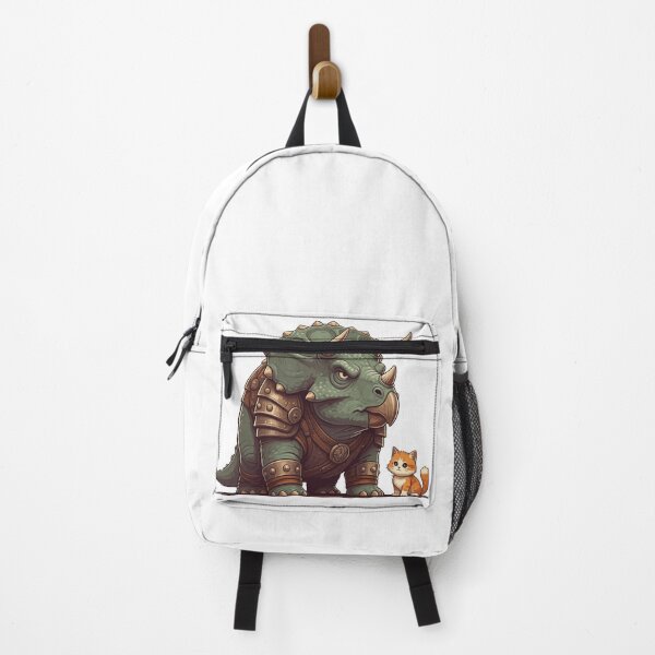 Item preview, Armored Triceratops and cute cat designed and sold by Elite Prints .