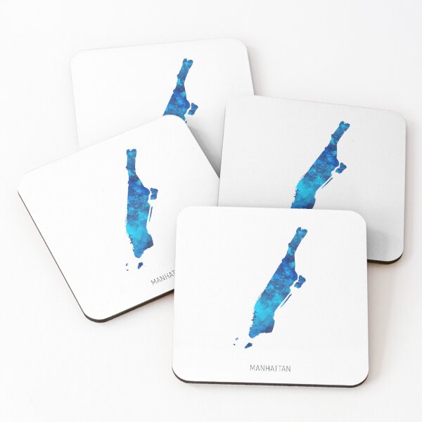 Item preview, Manhattan Watercolor Map designed and sold by ArtPrints.
