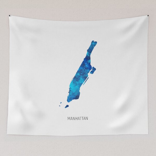 Item preview, Manhattan Watercolor Map designed and sold by ArtPrints.