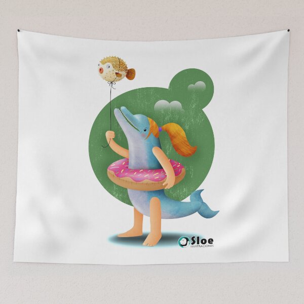 Item preview, Little dolphin designed and sold by sloeilustracion.