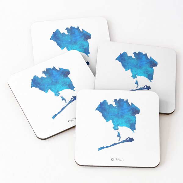 Item preview, Queens Watercolor Map designed and sold by ArtPrints.