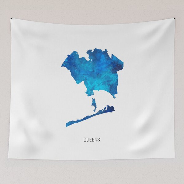 Item preview, Queens Watercolor Map designed and sold by ArtPrints.