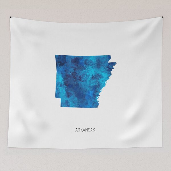 Item preview, Arkansas Watercolor Map designed and sold by ArtPrints.