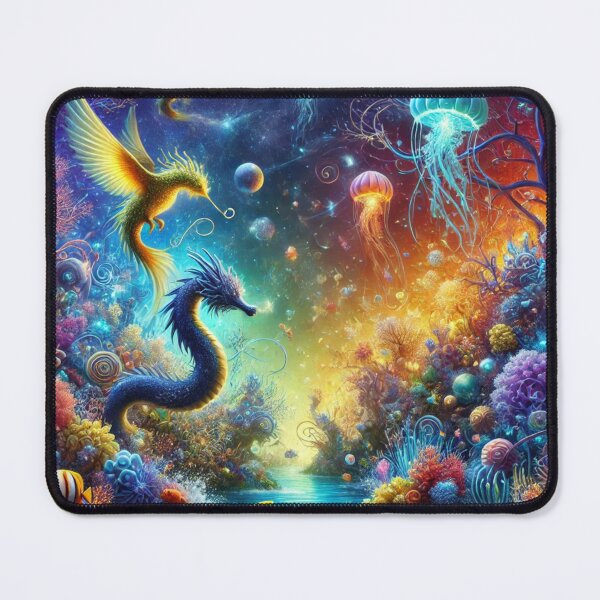 Item preview, Fantasy Ocean Realm with Mystic Creatures designed and sold by EsraaCreations.