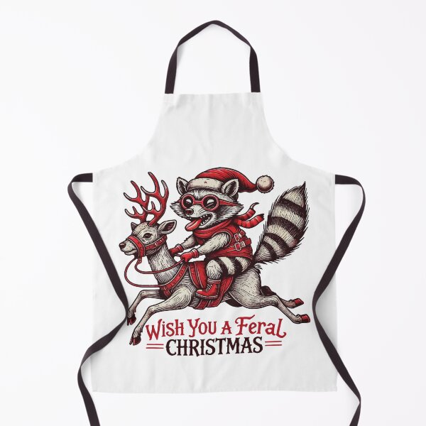 Item preview, Wild Christmas Raccoon Rides Reindeer Fun designed and sold by LuminOrb.